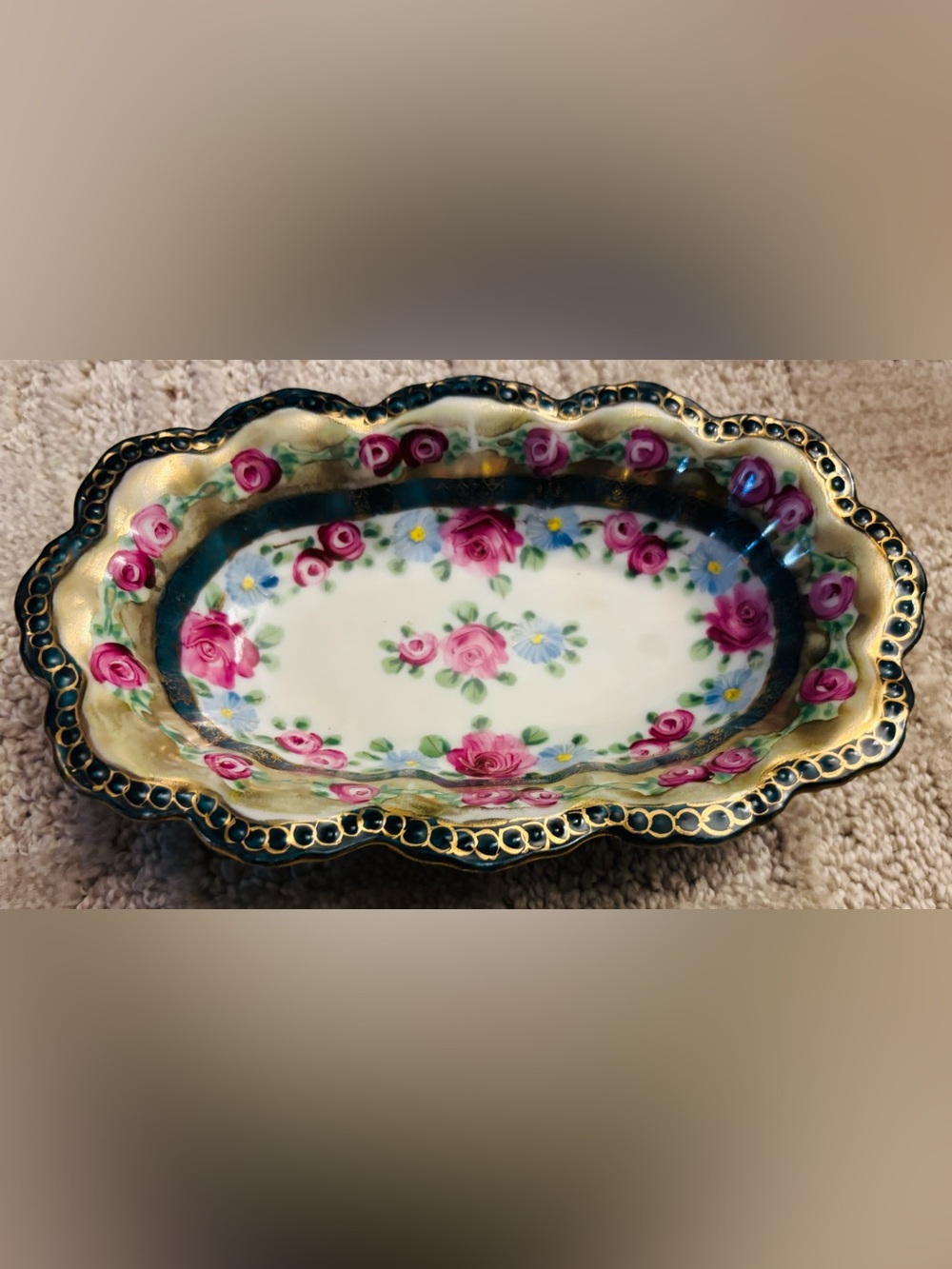 Antique Nippon Porcelain Celery Dish
